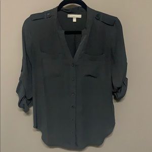 Dark Gray Banana Republic Blouse